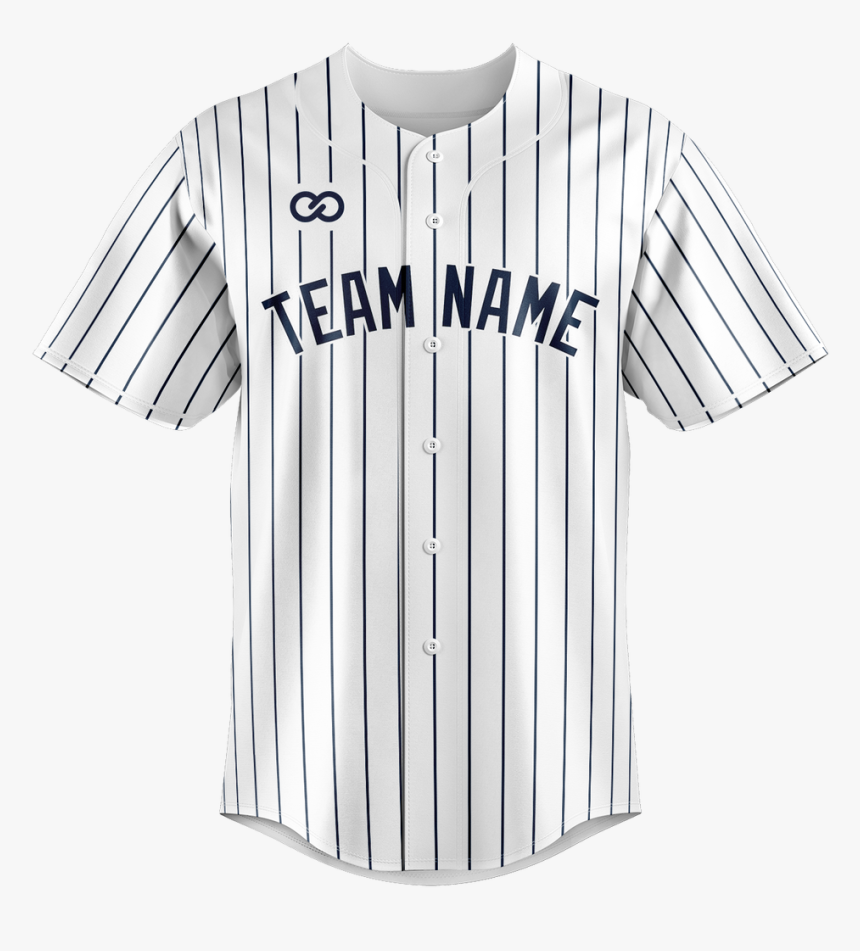 White Pinstripe Baseball Jersey, HD Png Download, Free Download