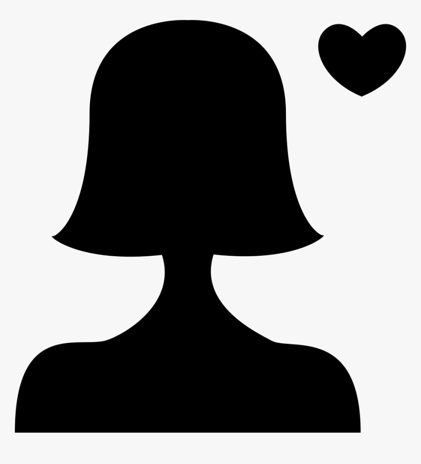 Woman Head In Love - Silueta De Mujer Enamorada, HD Png Download, Free Download