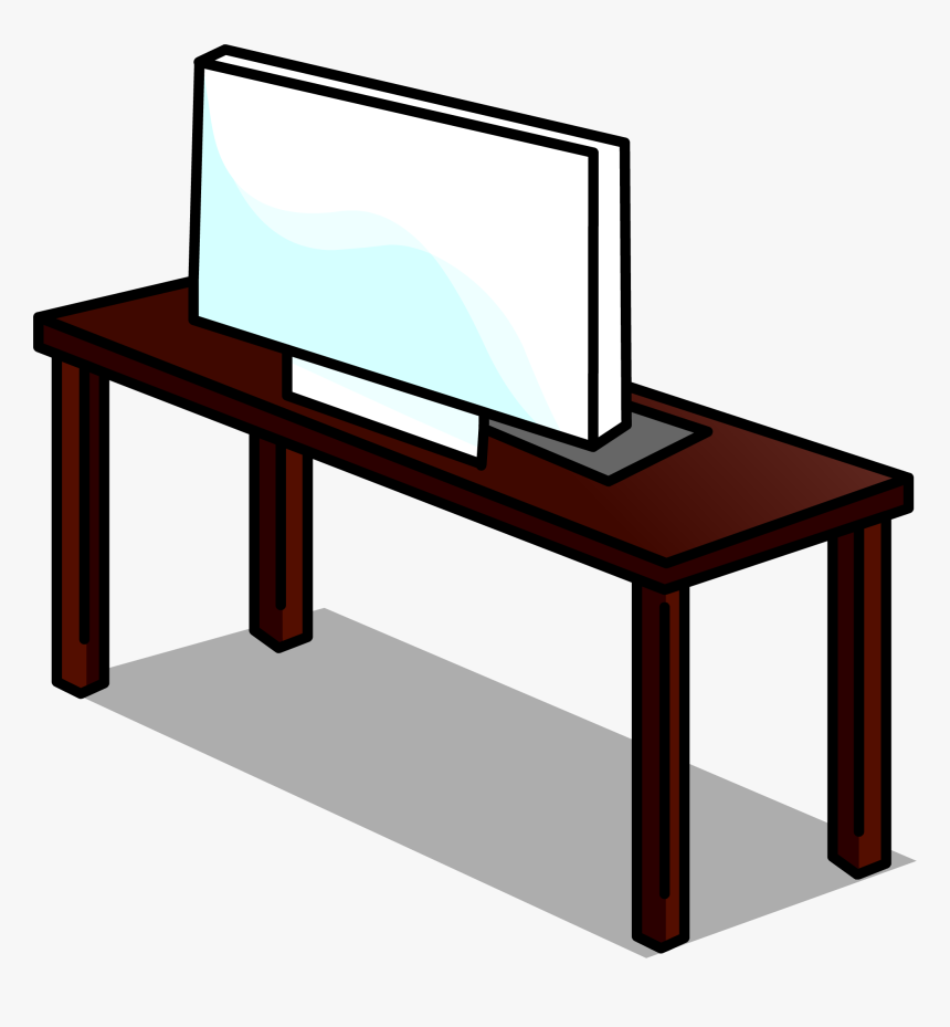 Official Club Penguin Online Wiki - Desk And Computer Clipart, HD Png Download, Free Download