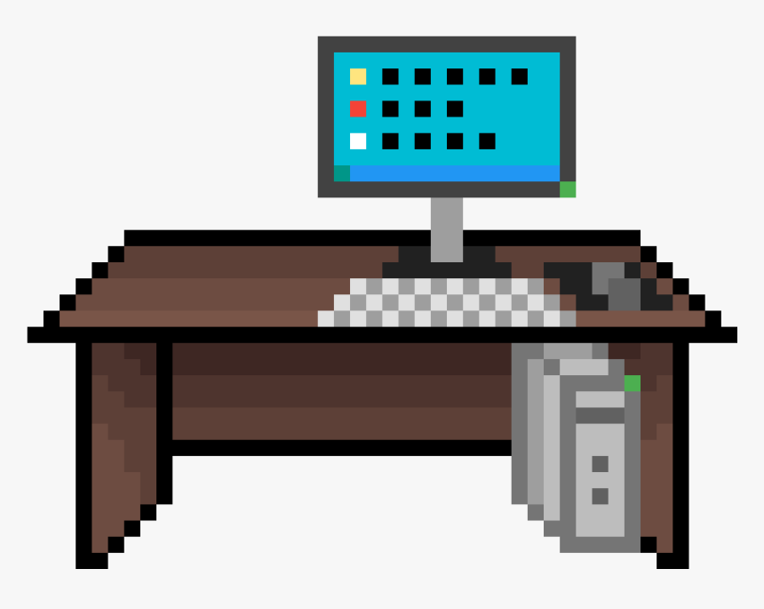 Computer Desk On - Pixel Art Playstation Controller, HD Png Download, Free Download
