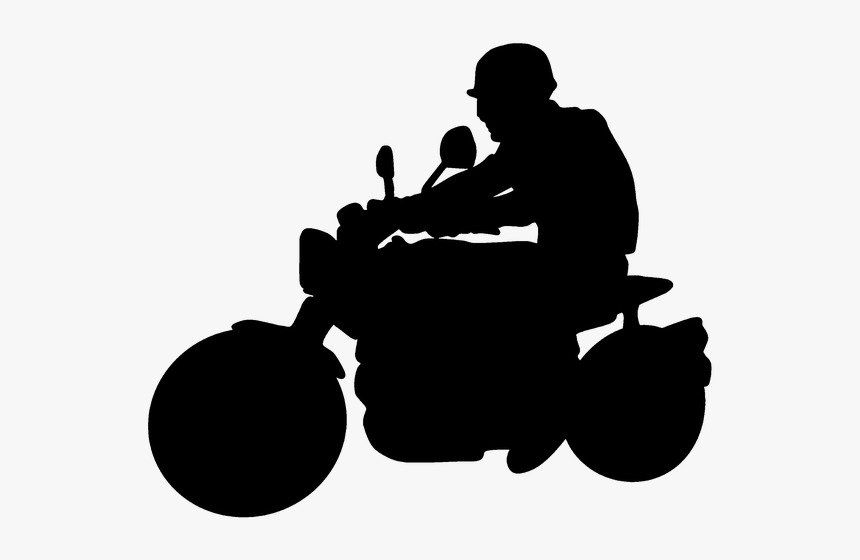Bike Motorcycle Silhouette Png, Transparent Png, Free Download