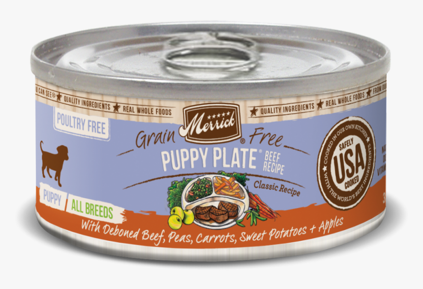 Merrick Grain Free Puppy Plate Beef Recipe Canned Puppy, HD Png Download, Free Download