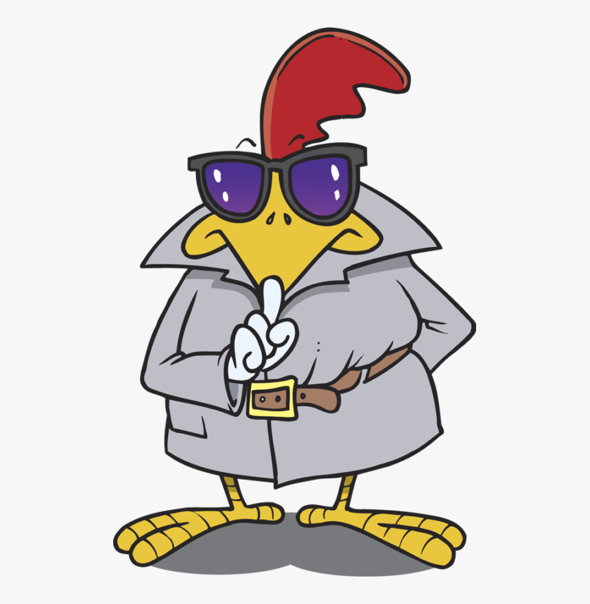 Shhh It"s A Secret Clipart - Bird In Trenchcoat Cartoon, HD Png Download, Free Download