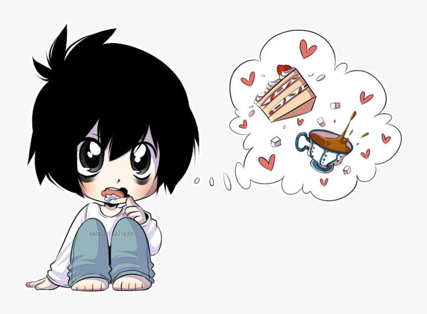 Anime Chibi Death Note , Png Download - Death Note Anime L Chibi, Transparent Png, Free Download