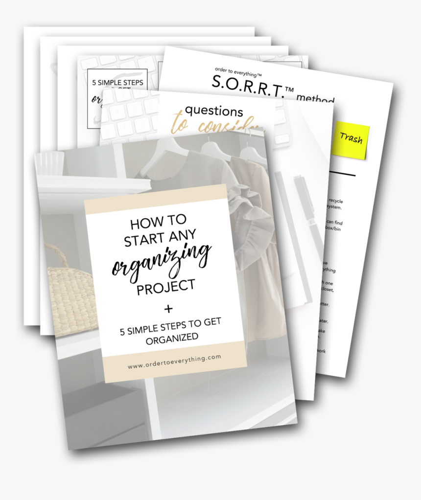 Start Any Organizing Project With Shadow - Brochure, HD Png Download, Free Download