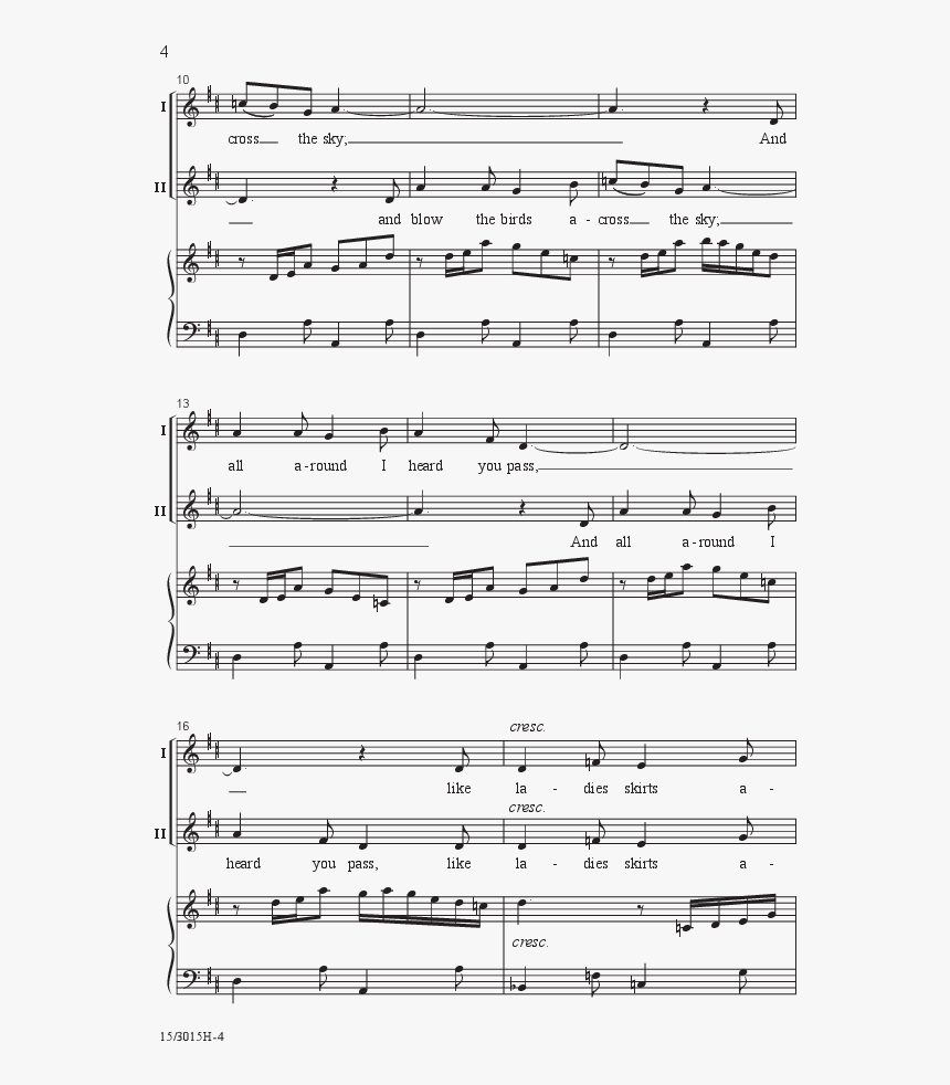 Wind A-blowing All Day Long Thumbnail - Sheet Music, HD Png Download, Free Download