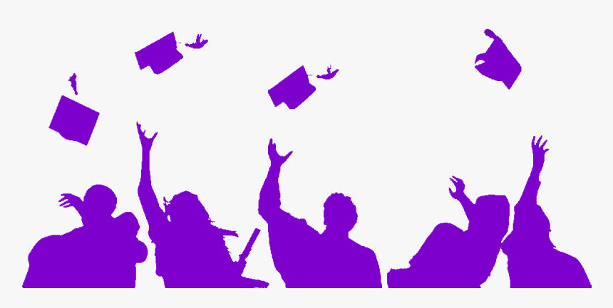 Silhoeutted Outline Of Graduates Throwing Their Caps - Chinese International Students In Australia, HD Png Download, Free Download