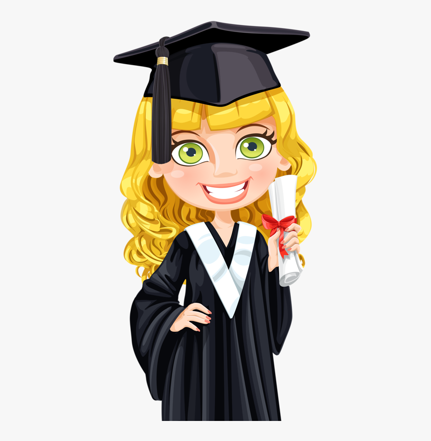 Фотки Graduation Clip Art, Graduation Photos, Graduation - Cartoon Girl Graduate, HD Png Download, Free Download