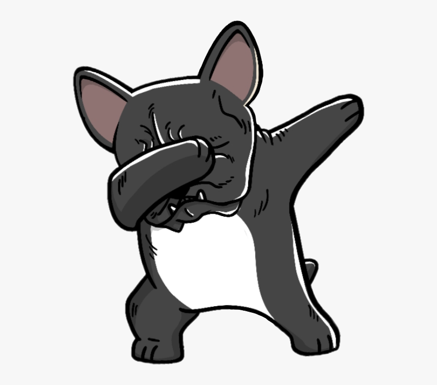 Dabbing Frenchie Frenchbulldog Dab Black French Bulldog Cartoon Hd Png Download Kindpng - dabbing animation roblox