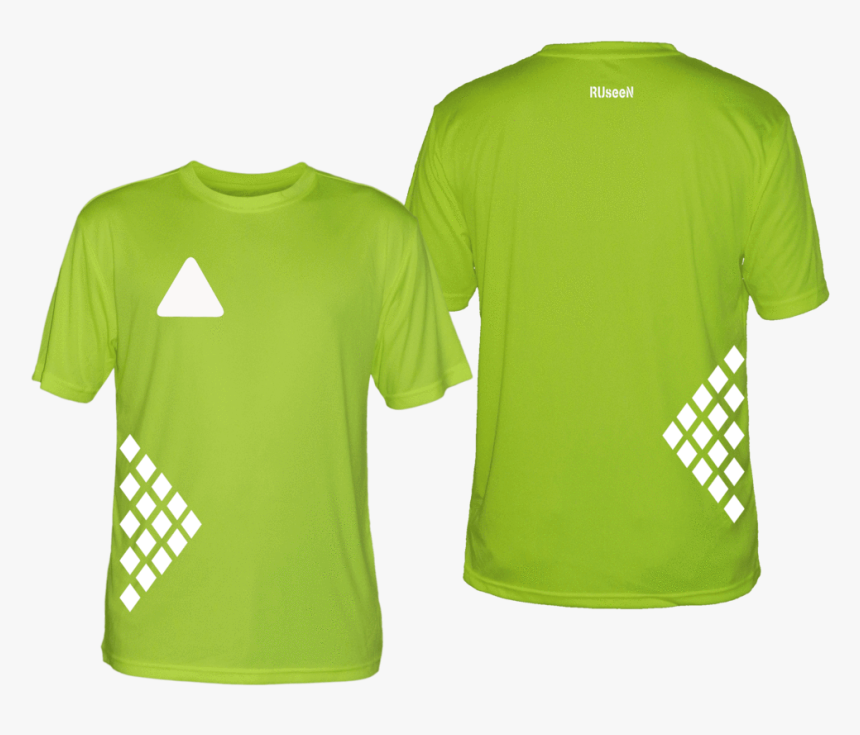 Men"s Reflective Short Sleeve Shirt - Mens Running Shirt Pattern, HD Png Download, Free Download