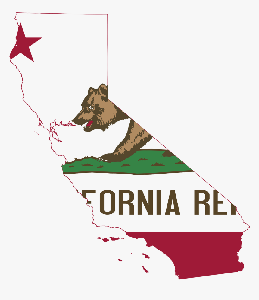 California Map With Flag, HD Png Download, Free Download