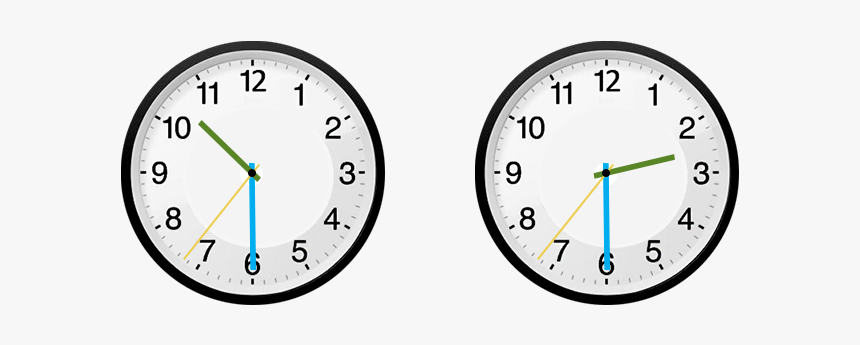 Measurement Same But Diferent Clocks Thirty Mins - Telling The Time Quarter Past, HD Png Download, Free Download