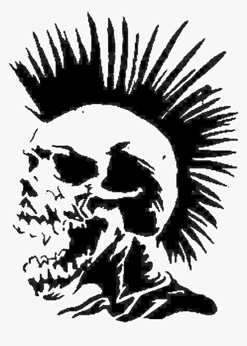 Punk Hair Skull Png - Punk Logo, Transparent Png, Free Download