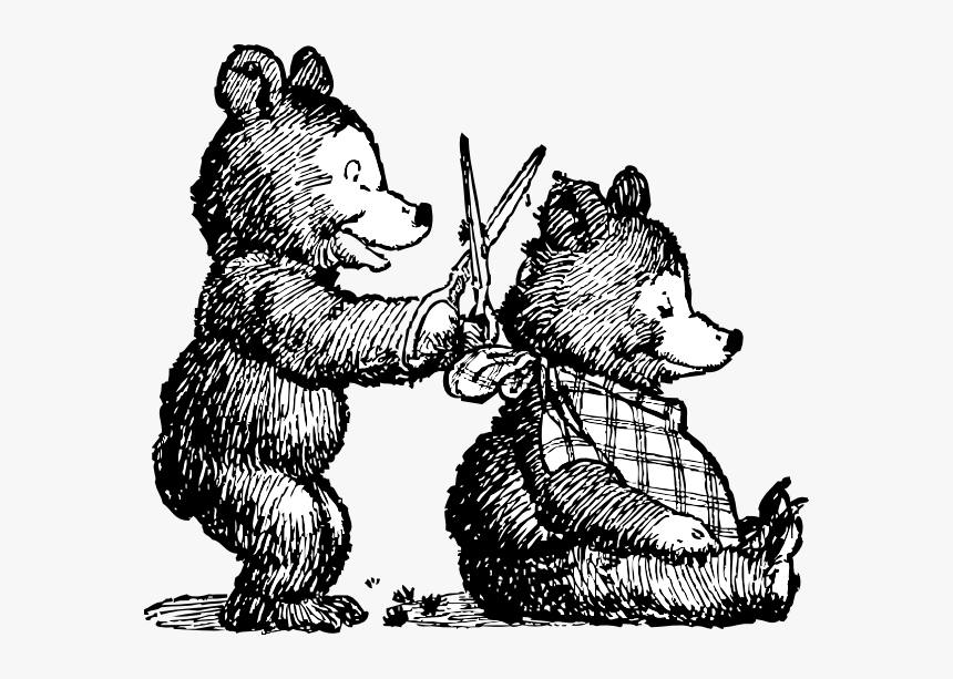 Bear Gets Haircut Svg Clip Arts - Clip Art Haircut, HD Png Download, Free Download