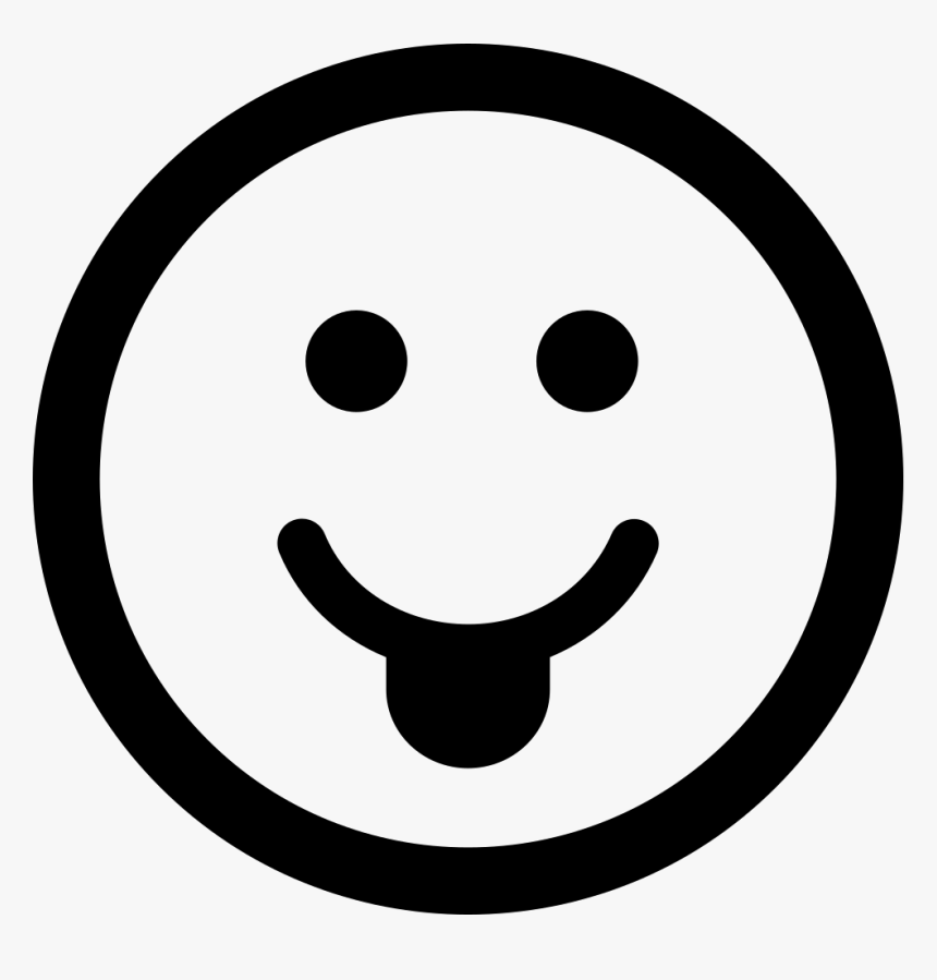 Smiley With Tongue In A Square Shape - Contact Symbol Png, Transparent Png, Free Download