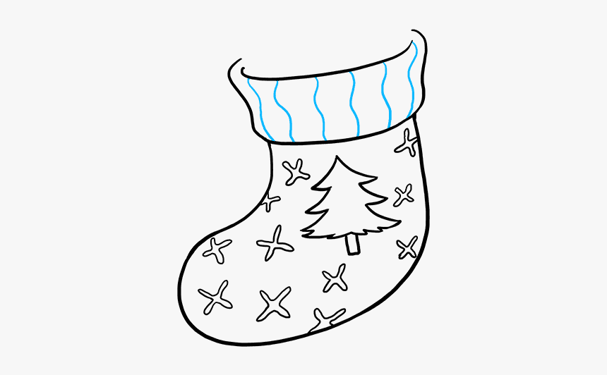 How To Draw Christmas Stocking - Christmas Ideas To Draw, HD Png Download, Free Download