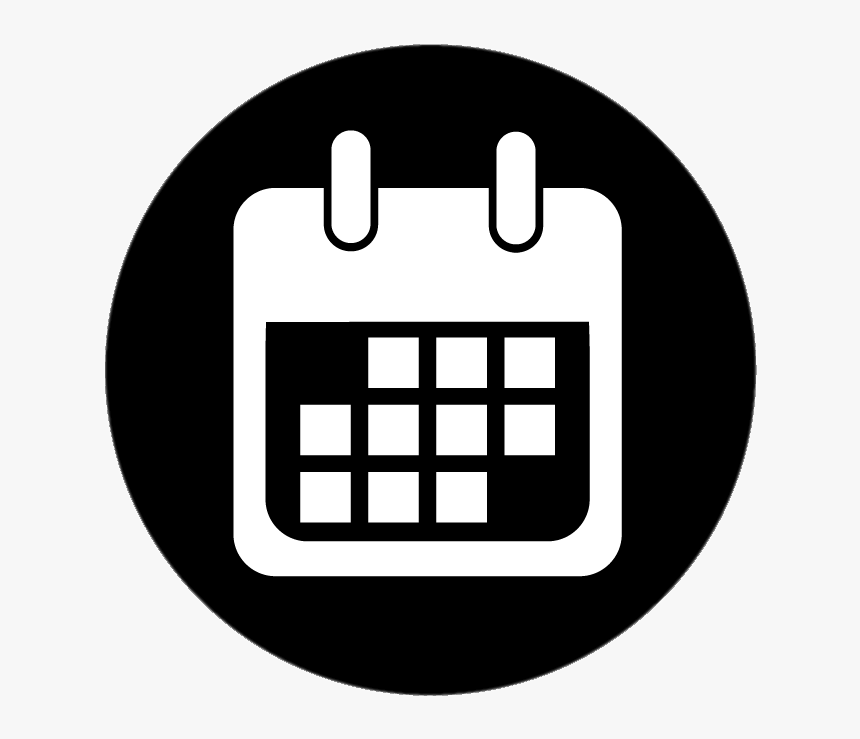Events Icon White Png , Png Download - Circle On Calendar Icon, Transparent Png, Free Download