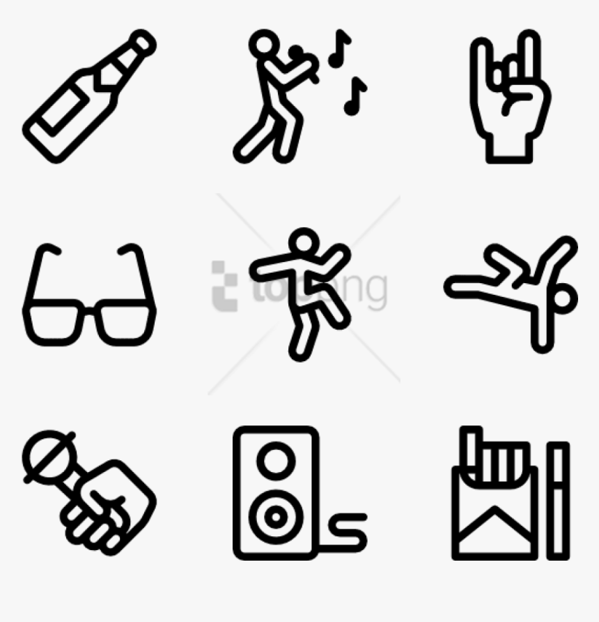 Free Png Hip Hop Icons - Rock And Roll Icon, Transparent Png, Free Download