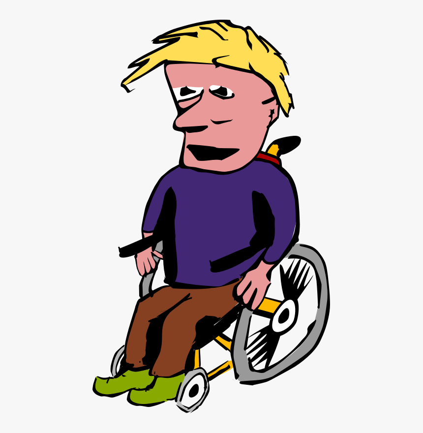 Man In Wheelchair - Guy In Wheelchair Clipart, HD Png Download, Free Download
