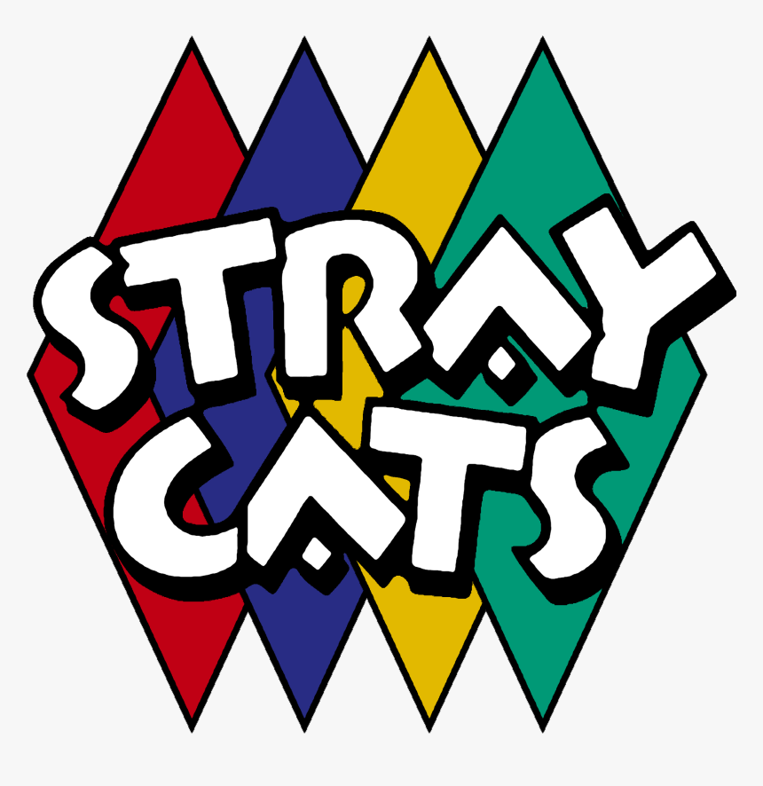 Rockabilly Stray Cats Vintage Band Logo 1980s Rock - Stray Cats Logo Png, Transparent Png, Free Download