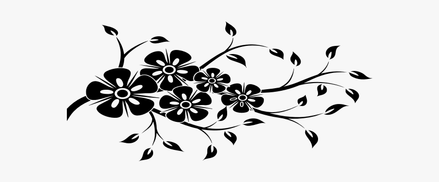 Flowery Branch Flourish - Flower Silhouette Free Transparent, HD Png Download, Free Download