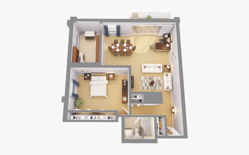 The Woodmont One Bedroom Apartment In Rockville, Md - Woodmont Park Apartments Rockville, HD Png Download, Free Download