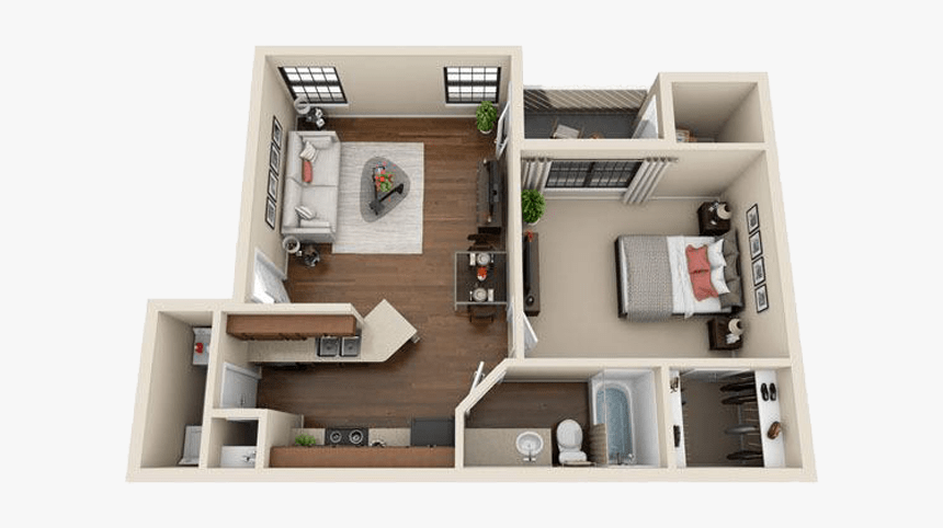 Spacious One Bedroom Apartment At Mountain View Apartment - Fox Run Apartments, HD Png Download, Free Download