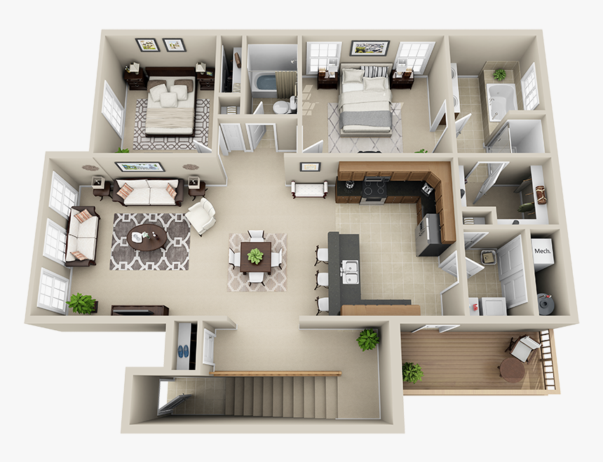 St Ivans Floor Plan - Planos De Casas De Una Planta 3d, HD Png Download, Free Download