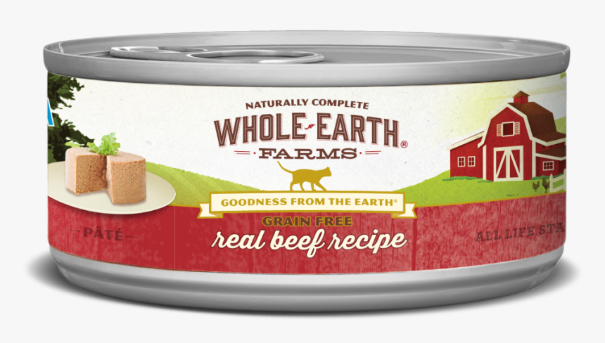 Whole Earth Farms Grain Free Real Beef Canned Cat Food"

 - Food, HD Png Download, Free Download