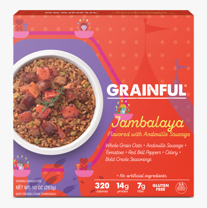 Jambalaya - Front - Grainful Frozen Entrees, HD Png Download, Free Download