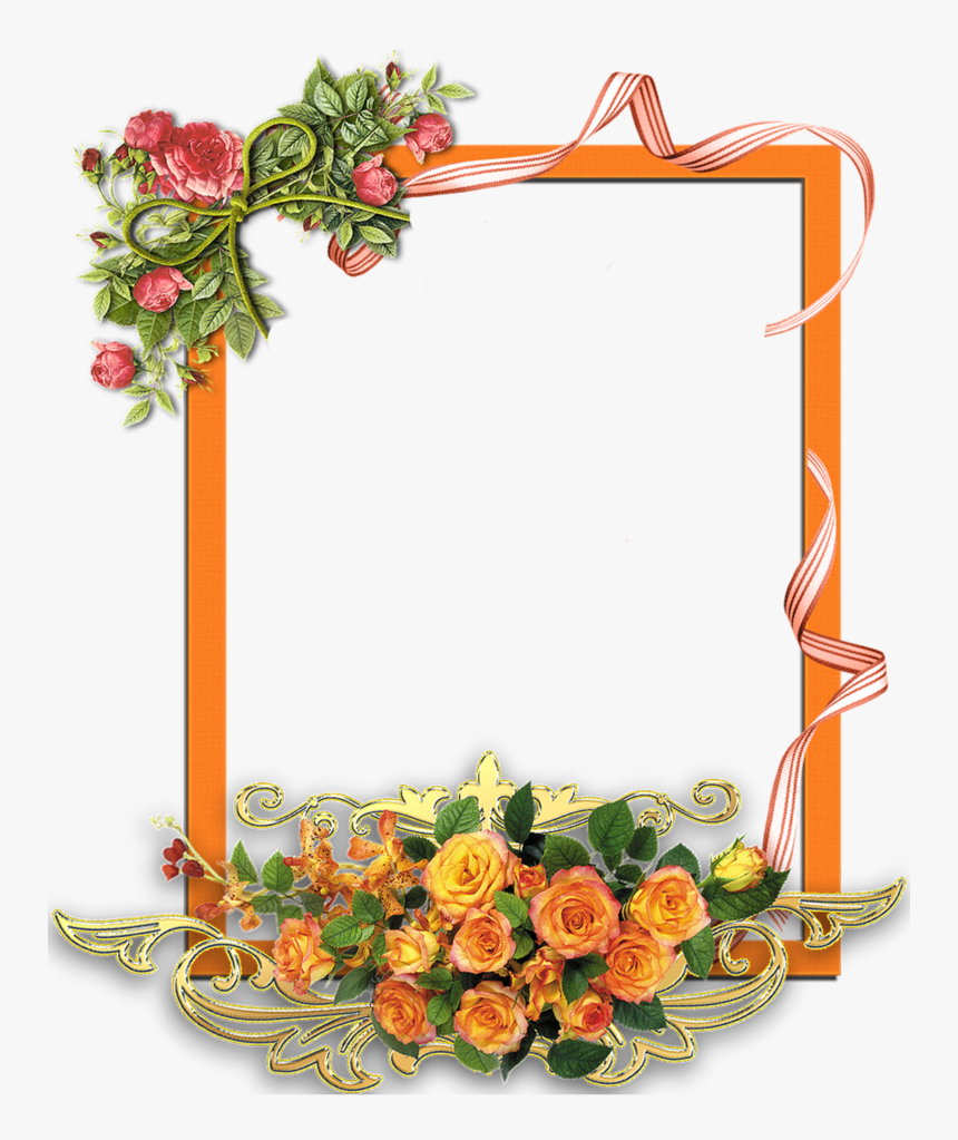 Flower Photo Frame Png, Transparent Png, Free Download