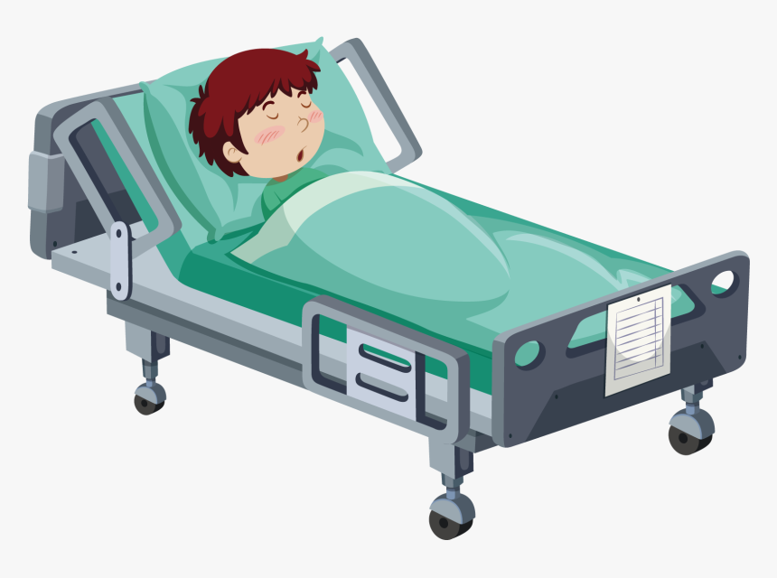 Hospital Clipart Hospital Bed - Boy In Hospital Bed Clipart, HD Png Download, Free Download