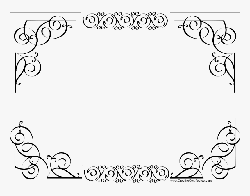Ornate Certificate Border - Transparent Background Certificate Border Design Png, Png Download, Free Download