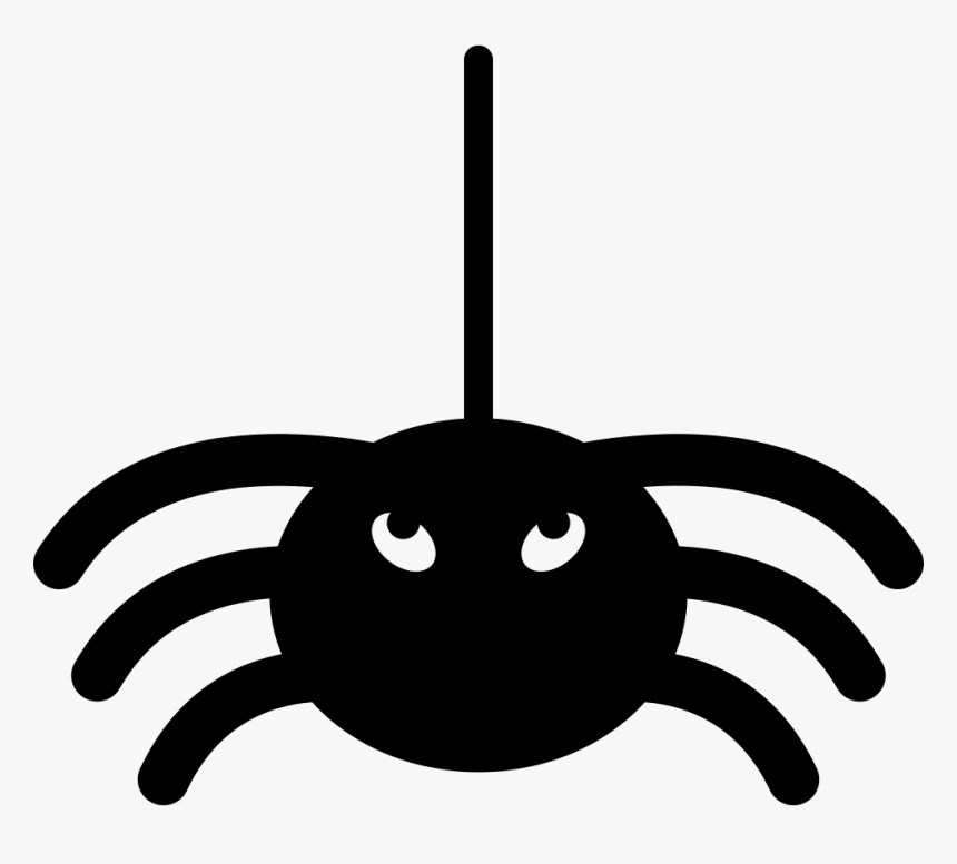 Halloween Spider Hanging From Thread - Halloween Spider Icon, HD Png Download, Free Download