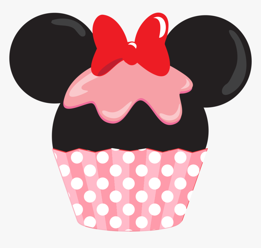 Cupcakes Png Minus - Mickey Mouse Cupcake Clipart, Transparent Png, Free Download