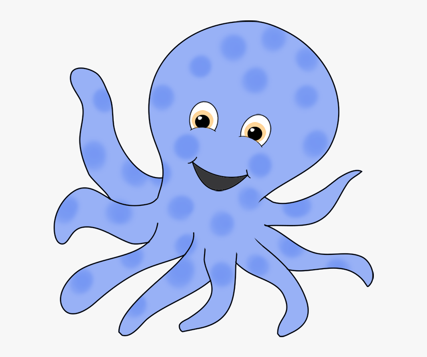 Blue Ringed Octopus Smiling - Transparent Background Octopus Clipart, HD Png Download, Free Download