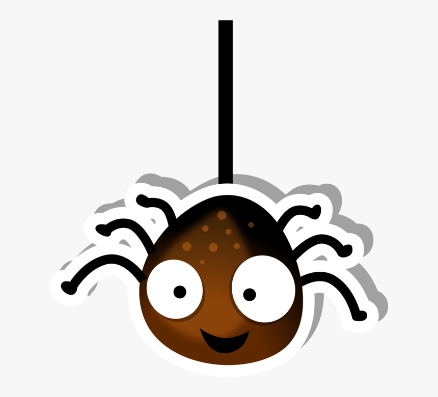 Cute Spider Hanging Sticker - Portable Network Graphics, HD Png Download, Free Download