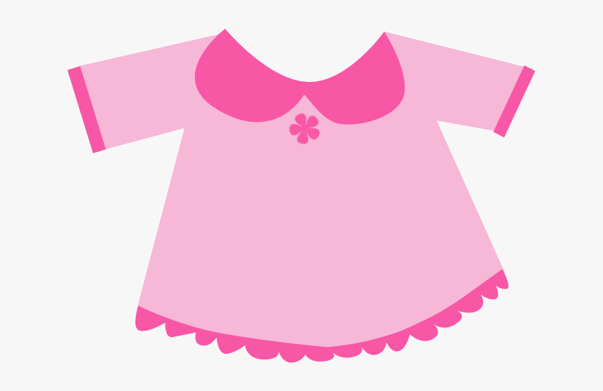Tshirt Clipart Little Girl Clothes - Baby Pink Dress Clipart, HD Png Download, Free Download