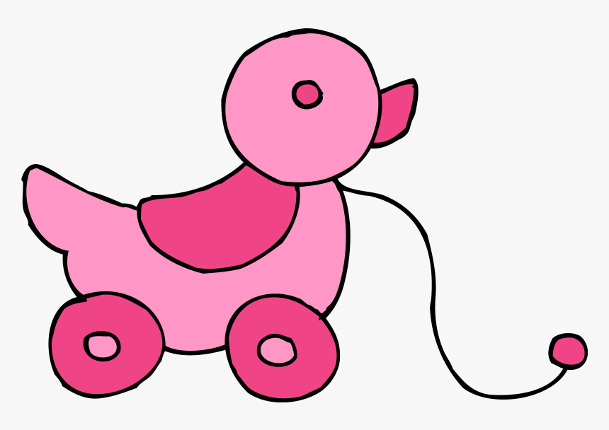 Pink Clipart Baby Toy - Toy Clipart Black And White, HD Png Download, Free Download