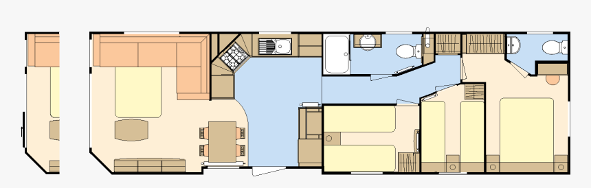 2019 Mayfair 40 X 12 3 Bed - Floor Plan, HD Png Download, Free Download