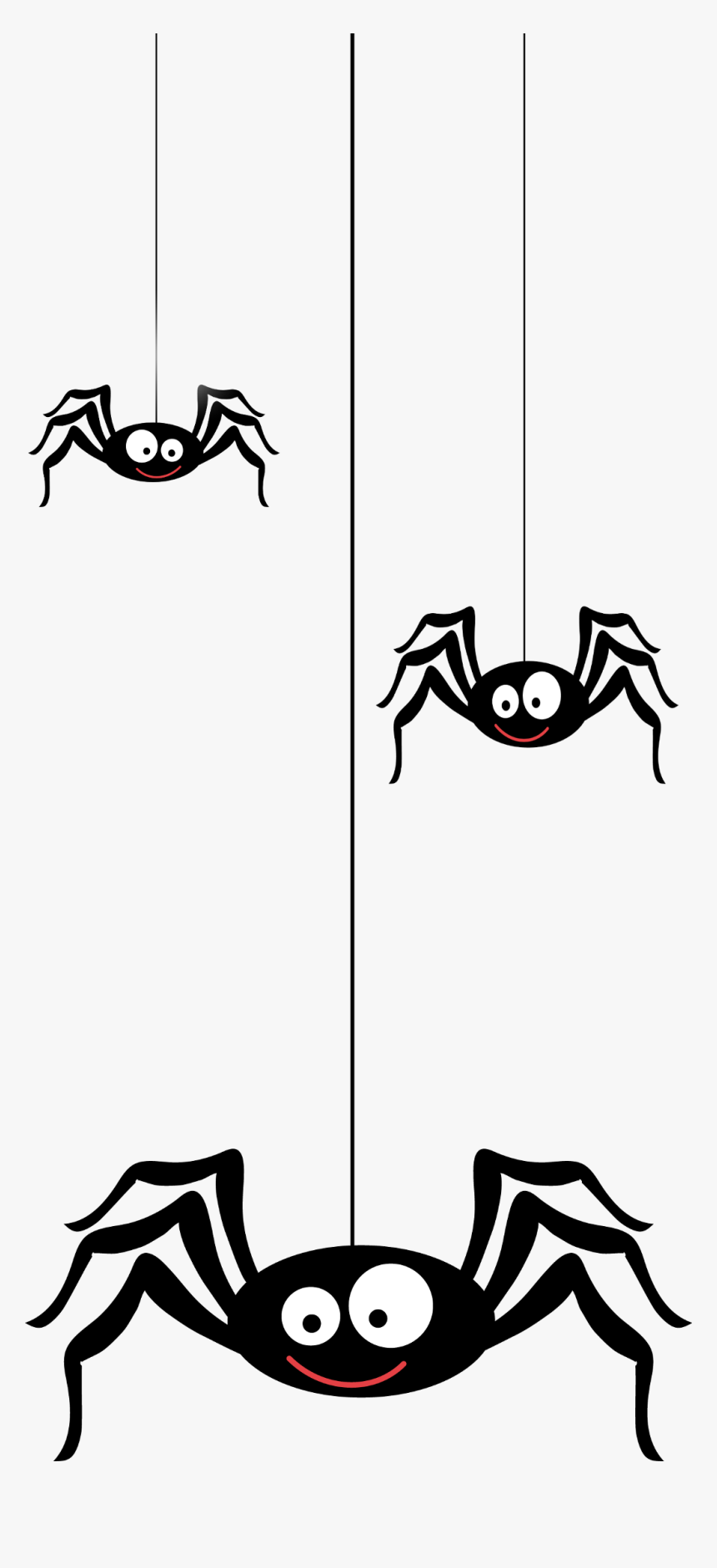 #ftestickers #spider #spiders #doodle #hanging #halloween - Halloween Clipart Hanging Spiders, HD Png Download, Free Download