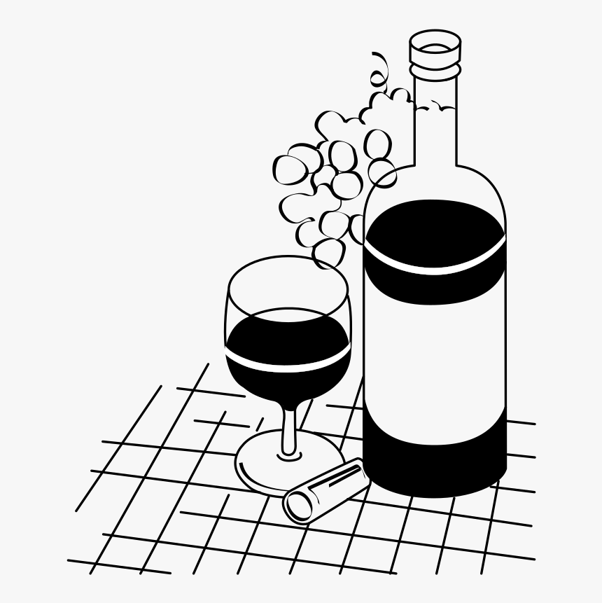 Wine And Glass Black Png, Transparent Png, Free Download