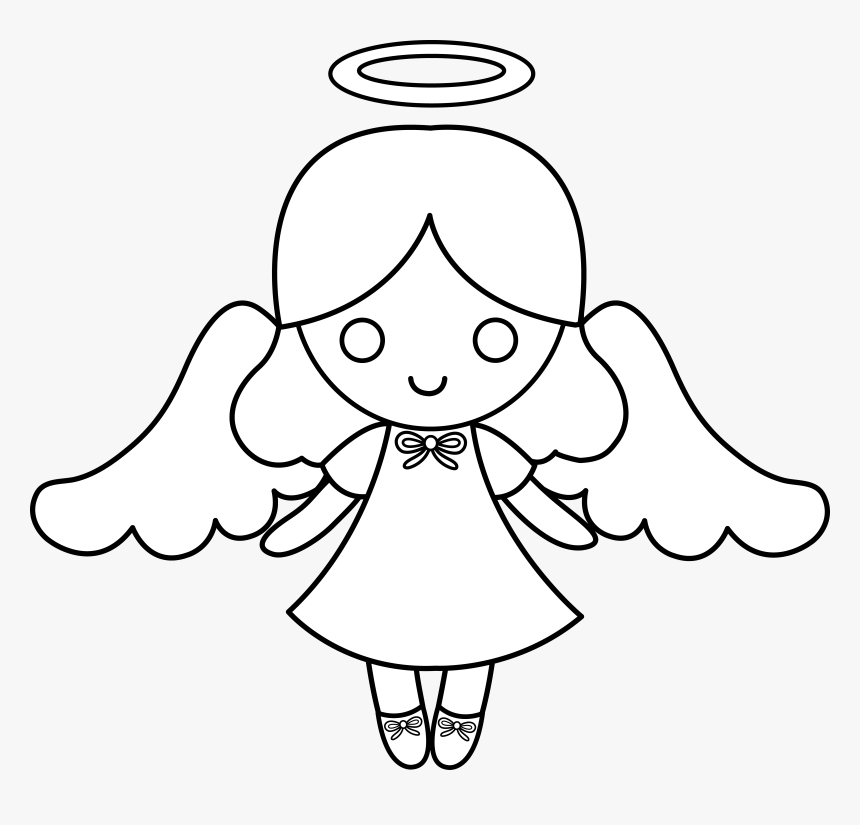 Angel Outline Png - Angel Clipart Drawing Png, Transparent Png, Free Download