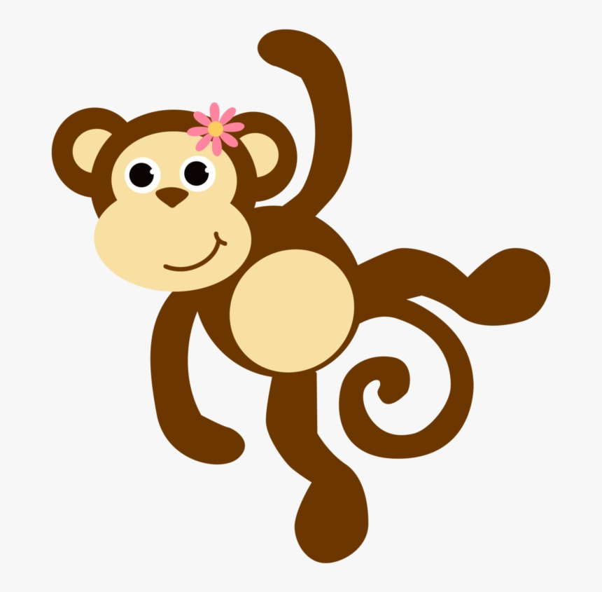 Monkey Free Images Mon Clipart No Background Baby Girl - Safari Baby Animals Png, Transparent Png, Free Download