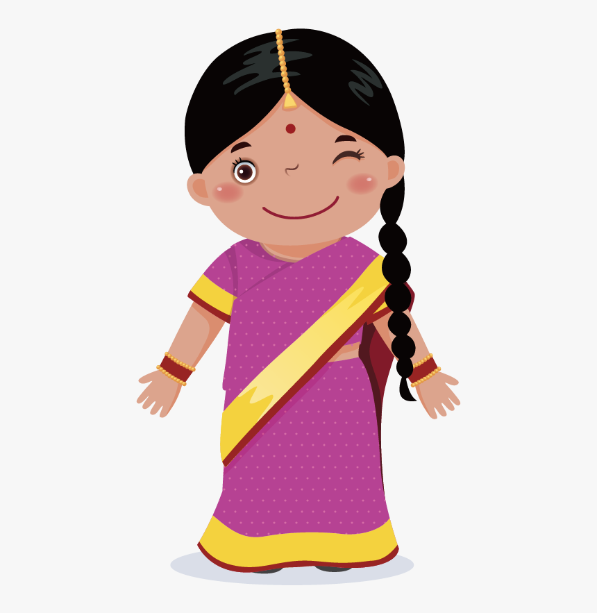 Graphic Royalty Free Download Black Baby Girl Clipart - Clipart Indian Child, HD Png Download, Free Download