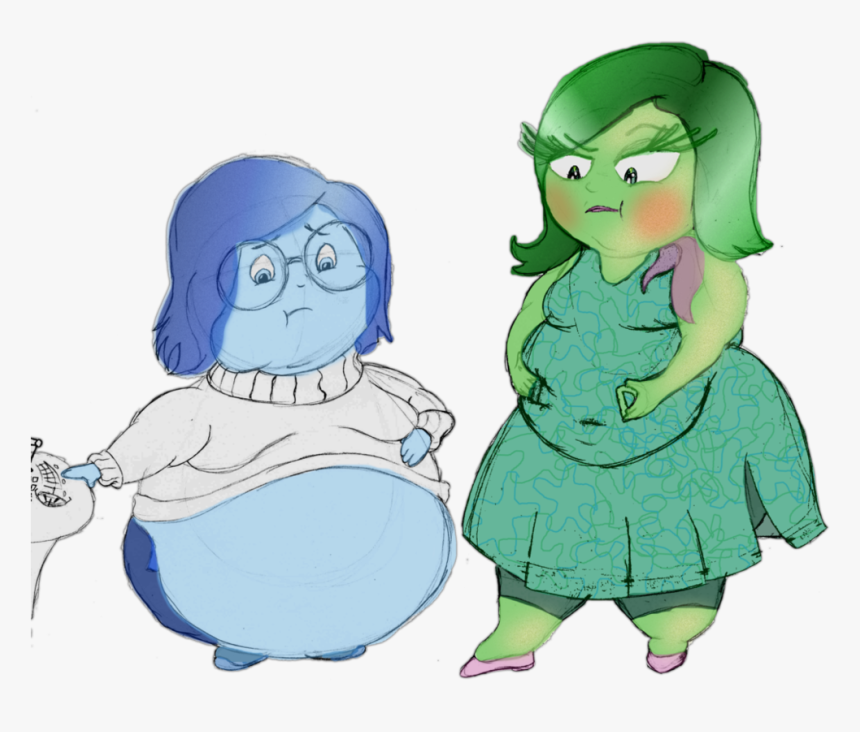 And Disgust From Pixar S By Bigbellys - Fat Sadness Inside Out, HD Png Download, Free Download