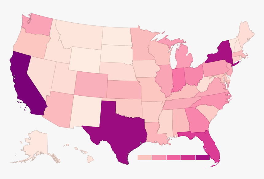 Us Population By State 2019, HD Png Download, Free Download