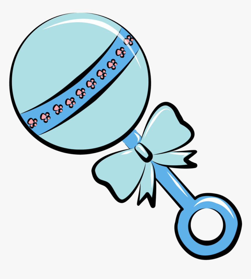 Baby Bottle Clipart Png - Blue Baby Rattle Clipart, Transparent Png, Free Download