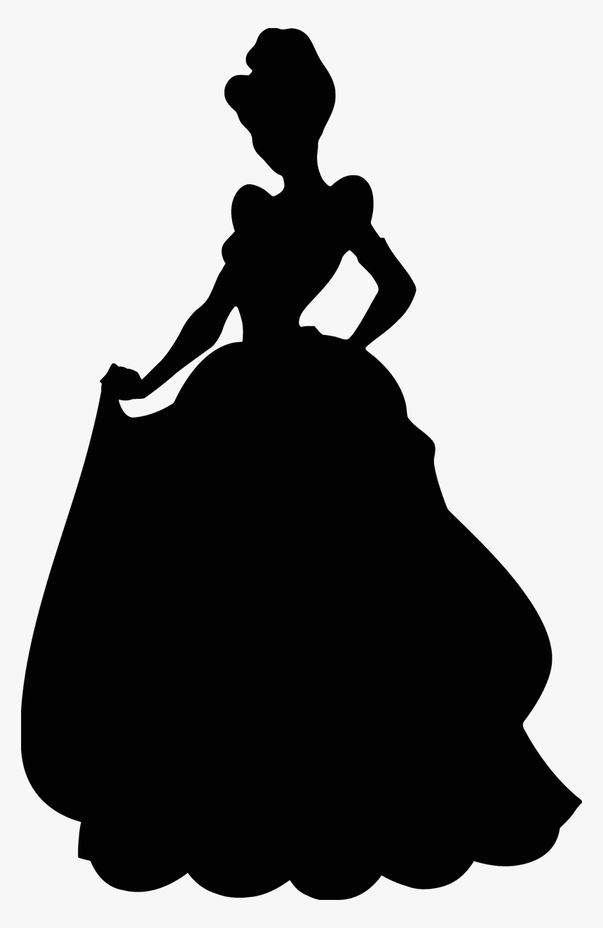 Cinderella Silhouette Disney Princess - Cinderella Disney Princess Silhouette, HD Png Download, Free Download