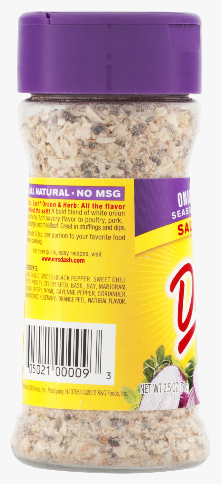 Mrs Dashâ® Onion & Herb Salt-free Seasoning Blend - Popcorn, HD Png Download, Free Download